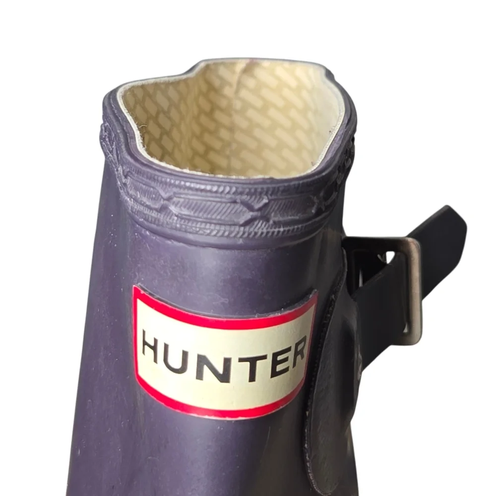 Hunter Womens Purple Waterproof Rubber Original Tall Rain Boots Size 7